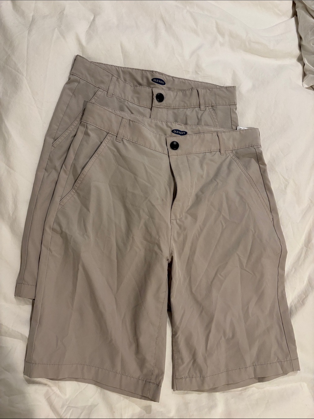 Old Navy Neutral Taupe Shorts - Stretch Performance (2 pairs)